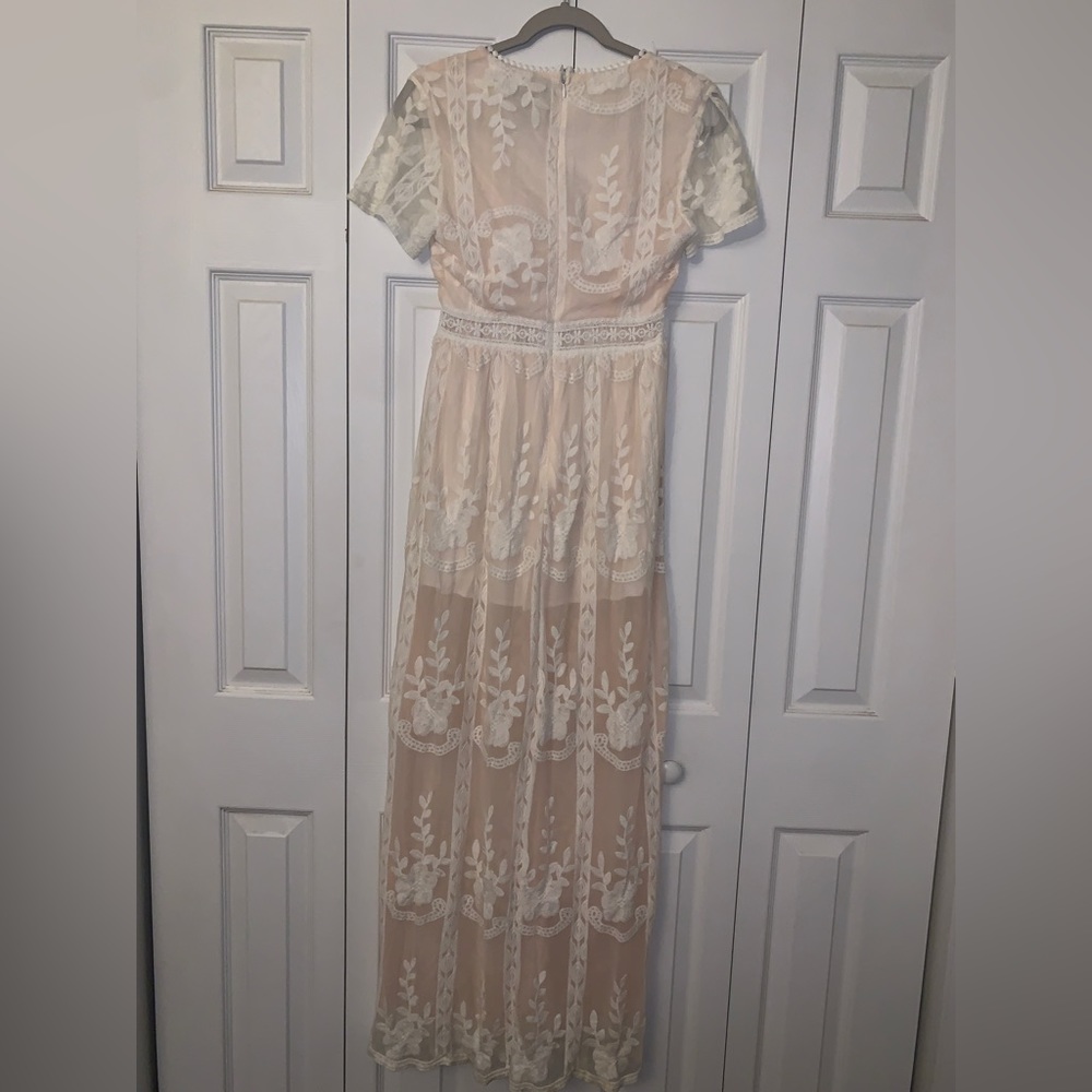 Vici Collection White Lace Maxi Dress Size XS - Picture 3 of 5